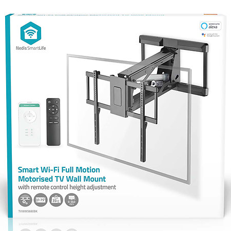 TVWM5880BK - Support mural motorisé Télévision 37/75" Nedis