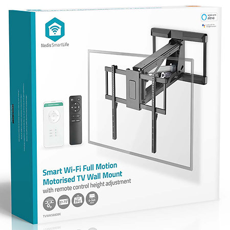TVWM5880BK - Support mural motorisé Télévision 37/75" Nedis