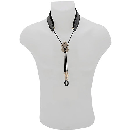 BG S20JMSH Cordon Cuir Look Saxo Mousqueton Métal