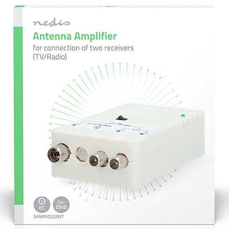 SAMP42222WT - Amplificateur CATV 1 vers 2 Nedis