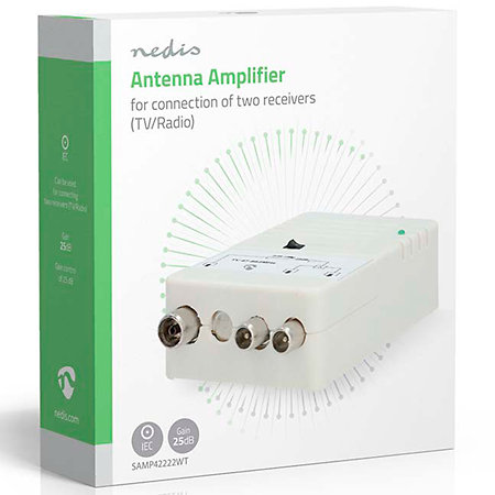 SAMP42222WT - Amplificateur CATV 1 vers 2 Nedis