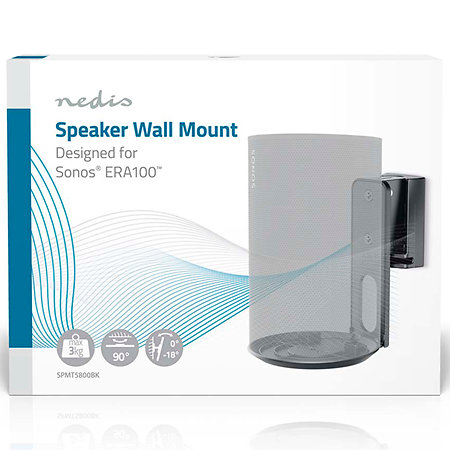 SPMT5800BK - Support mural Haut Parleur Black Nedis