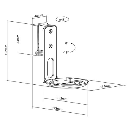SPMT5800WT - Support mural Haut Parleur White Nedis