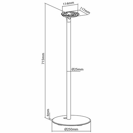 SPMT5850WT - Support Haut Parleur White Nedis