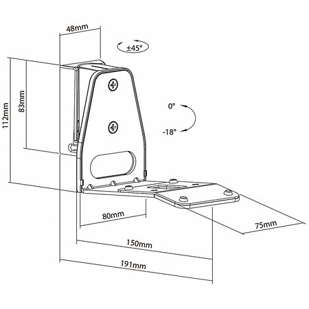 SPMT5900WT - Support mural Haut Parleur White Nedis