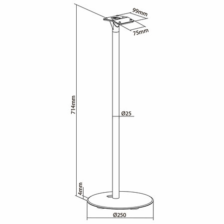 Nedis SPMT5950WT - Support Haut Parleur White