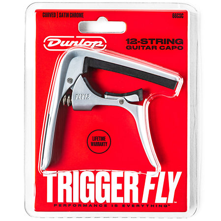 Dunlop 66CSC Trigger Fly Capo pour guitare 12 cordes satin chrome