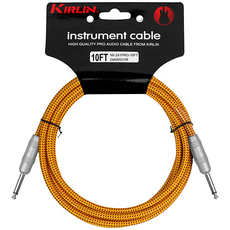 Kirlin IW241-3OR Câble guitare Jack orange 3 m