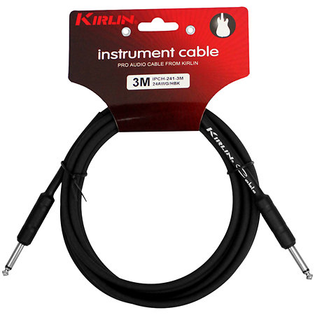 Kirlin IPCH241-3BK Câble guitare Jack noir 3 m