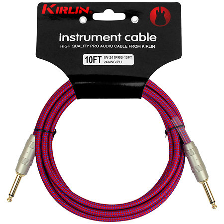 Kirlin IW241-3PU Câble guitare Jack violet 3 m