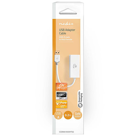 CCBW61950WT02 - Adaptateur USB A/RJ45 Nedis