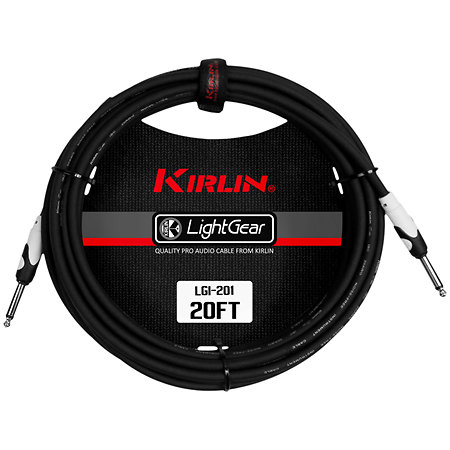 Kirlin LGI201-6BK Câble guitare Jack noir 6 m
