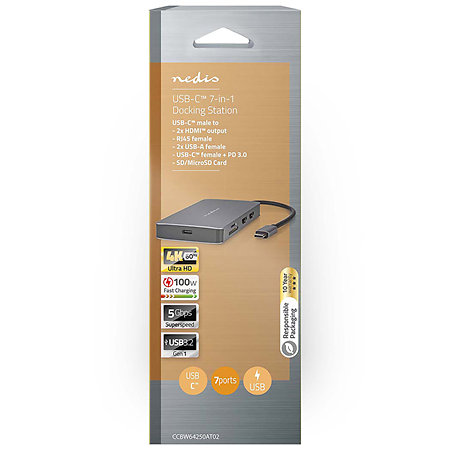 Nedis CCBW64250AT02 - Adaptateur Multi-Ports USB