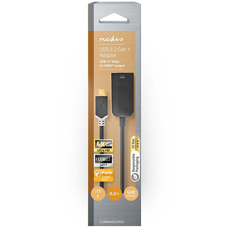 CCBW64652AT02 - Adaptateur USB C/HDMI Nedis