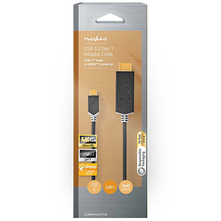 CCBW64655AT20 - Adaptateur USB C/HDMI Nedis