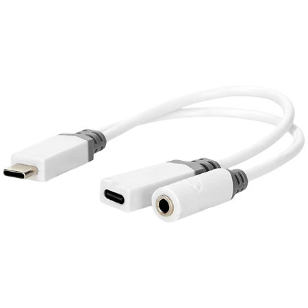 Nedis CCBW64922WT01 - Adaptateur USB C/USB C MiniJack
