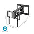 TVWM5880BK - Support mural motorisé Télévision 37/75" Nedis