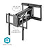 TVWM5880BK - Support mural motorisé Télévision 37/75" Nedis