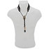 S20JMSH Cordon Cuir Look Saxo Mousqueton Métal BG