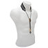 S20JMSH Cordon Cuir Look Saxo Mousqueton Métal BG
