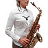 S28YBMSH Cordon Zen Saxo Blanc Mousqueton Métal BG