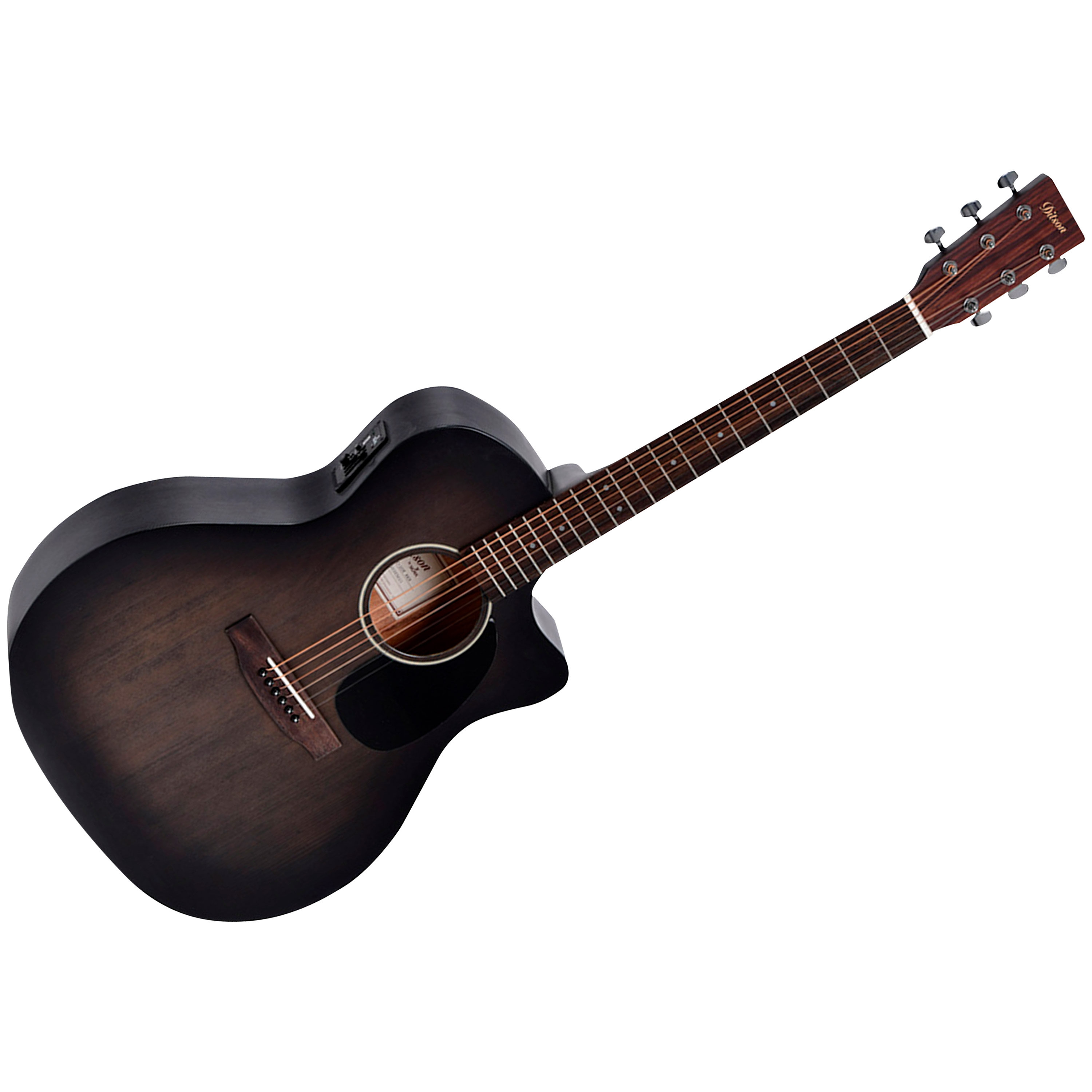 Ditson Ditson GC-10E Trans Black Satin - Folk Electro Acoustic Guitar ...