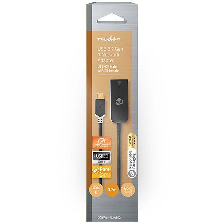 CCBW64952AT02 - Adaptateur USB C/RJ45 Nedis