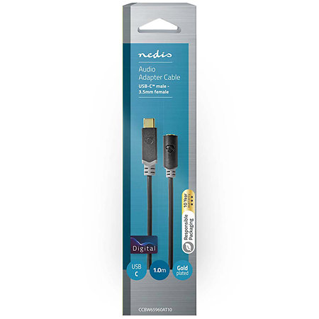 CCBW65960AT10 - Adaptateur USB C/MiniJack Nedis