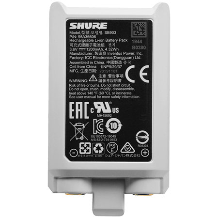 Pack Batterie SB903 + Dock de Charge Shure
