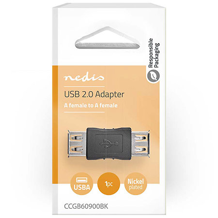 CCGB60900BK - Adaptateur USB A femelle/femelle Nedis