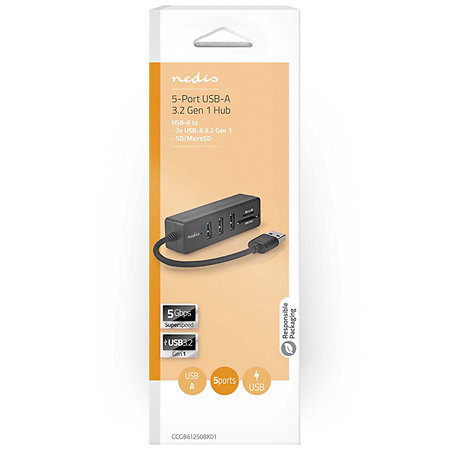 Nedis CCGB61250BK01 - Adaptateur Multi-Ports USB