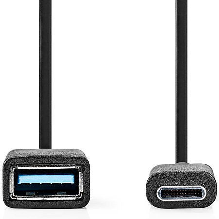 Nedis CCGB61710BK02 - Adaptateur USB A femelle/USB C mâle