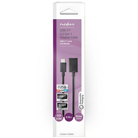 CCGB61710BK02 - Adaptateur USB A femelle/USB C mâle Nedis