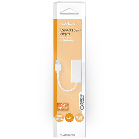 CCGB61950WT02 - Adaptateur USB A/RJ45 Nedis