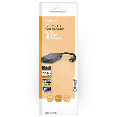 CCGB64230GY01 - Adaptateur Multi-Ports USB Nedis