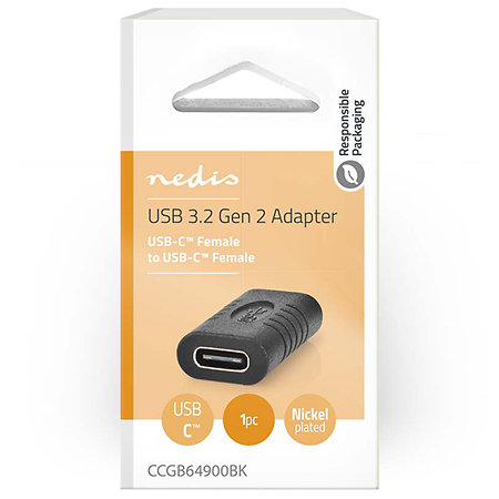 CCGB64900BK - Adaptateur USB C femelle/femelle Nedis