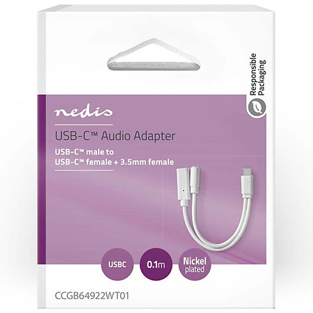 CCGB64922WT01 - Adaptateur USB C Smartphone Nedis