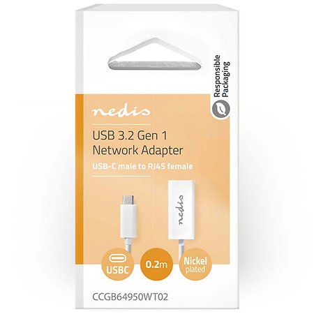 CCGB64950WT02 - Adaptateur USB C/RJ45 Nedis