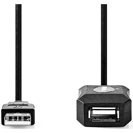 CCGL60EXTBK100 - Câble USB A mâle/femelle 10m Nedis