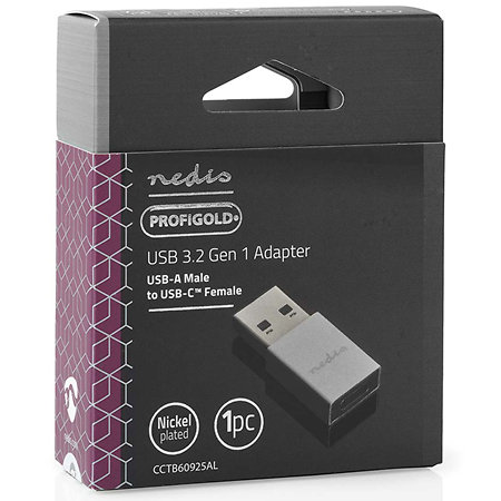 Nedis CCTB60925AL - Adaptateur USB C femelle/USB A mâle