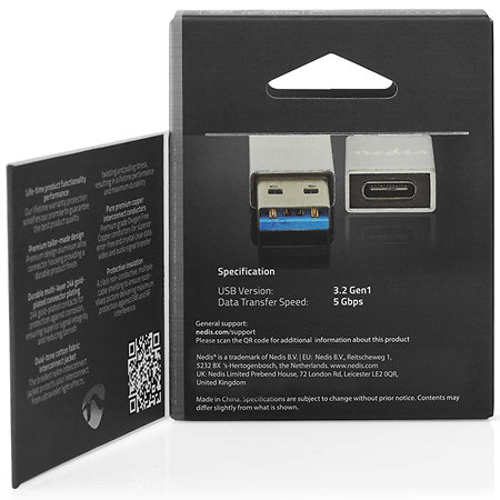 CCTB60925AL - Adaptateur USB C femelle/USB A mâle Nedis