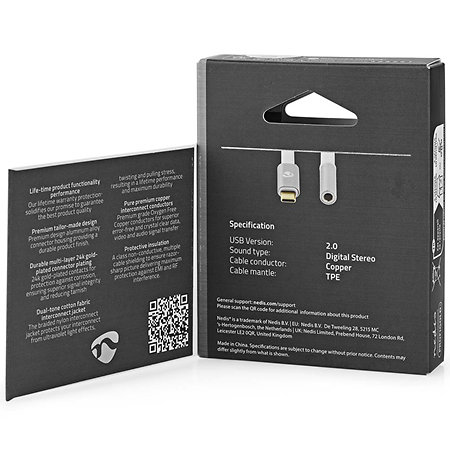 CCTB65950AL008 - Adaptateur USB C/MiniJack Nedis