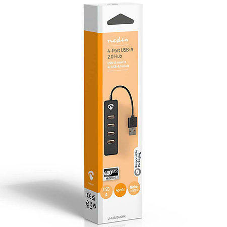 UHUBU2420BK - Hub USB Nedis