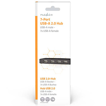 UHUBU2730BK - Hub USB alimenté Nedis