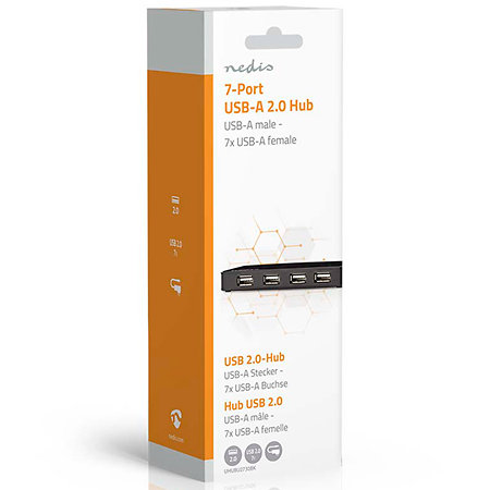 UHUBU2730BK - Hub USB alimenté Nedis