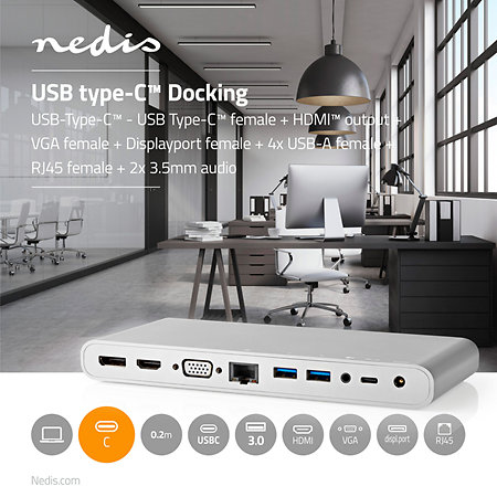 CCTB64991AL02 - Station d'accueil USB Nedis