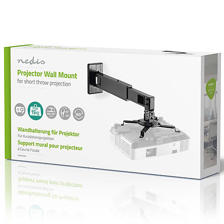 PJWM200BK - Support mural vidéoprojecteur Nedis