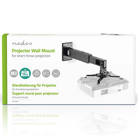 PJWM200BK - Support mural vidéoprojecteur Nedis
