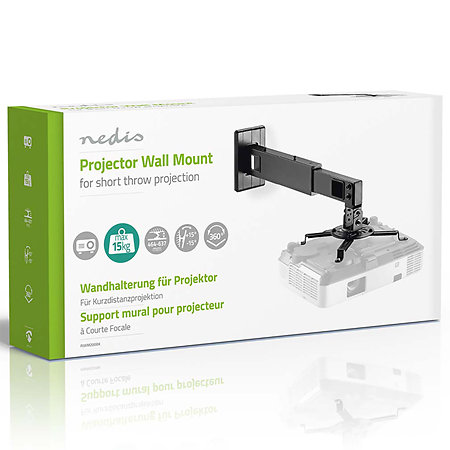 PJWM200BK - Support mural vidéoprojecteur Nedis