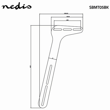 SBMT05BK - Support barre de son Nedis